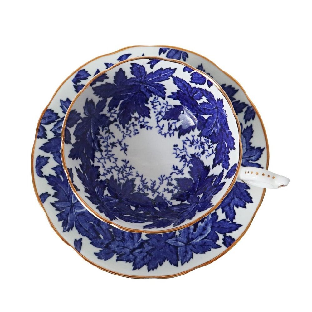 Vintage Coalport Blue Ivy Tea Cup, Bone China, Made in England